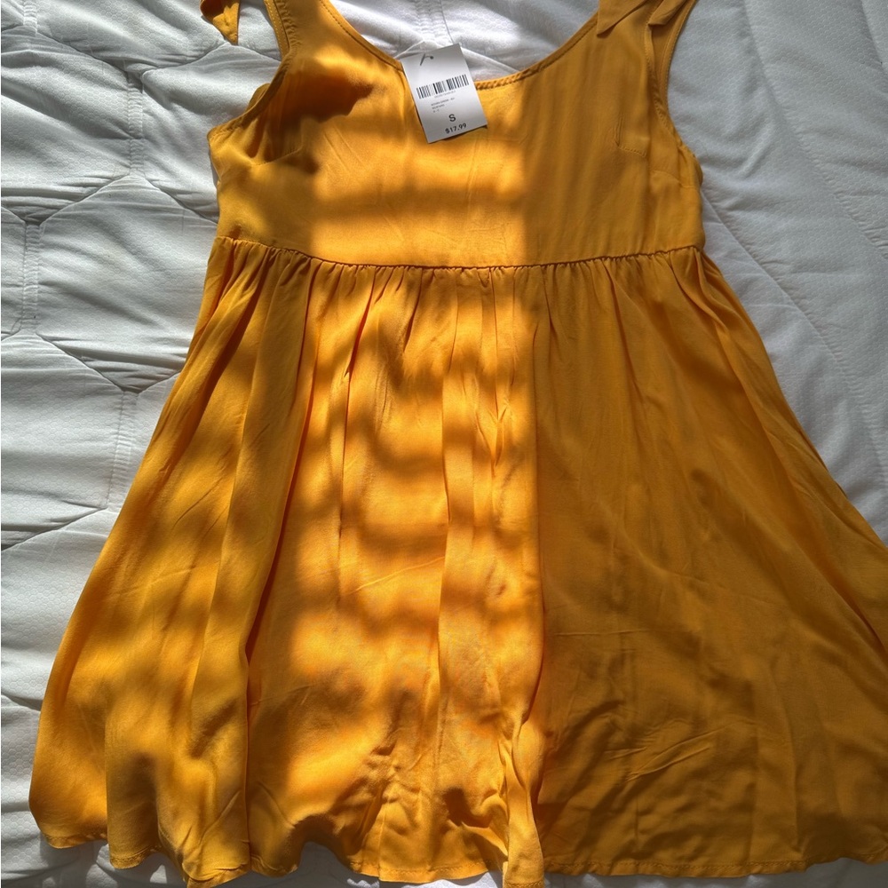 Forever 21 Woven Mustard Mini Dress